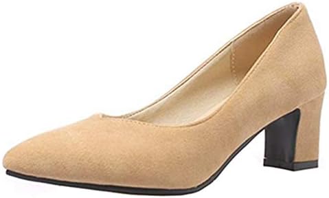 CuteFlats Women Business Court Shoes with Chunky Heel