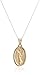 Amazon Collection 10k Yellow Gold Guardian Angel with Prayer Pendant Necklace