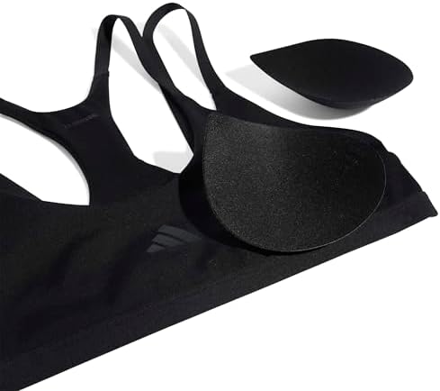 Damen Optime Workout Strappy Light Support Bra, Black, XS