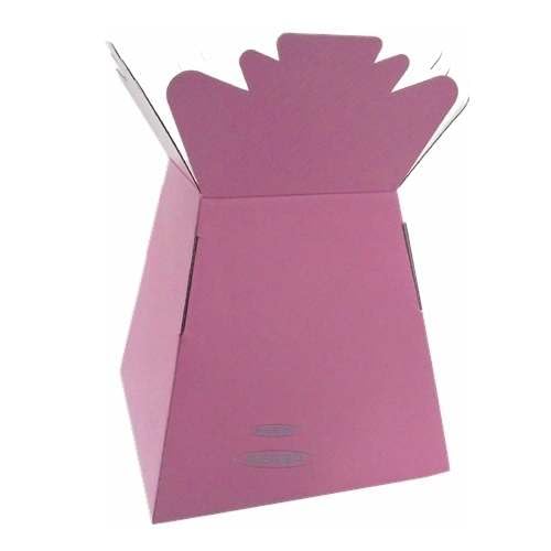Inerra Florist Boxes - Pack of 2 - Living Vase for Flowers, Hand Tied Bouquet Box Making (Pink)