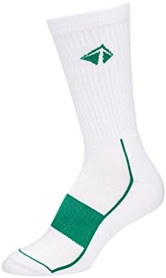 LIFT 23 Atacama Moisture Wicking Performance Socks, Comfort Compression Fit (Large, Island White)