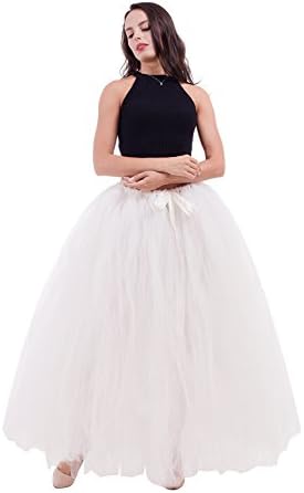 Party Train Adult Puffy Long Tutu Tulle Skirt 100cm Floor Length Women Wedding Skirts