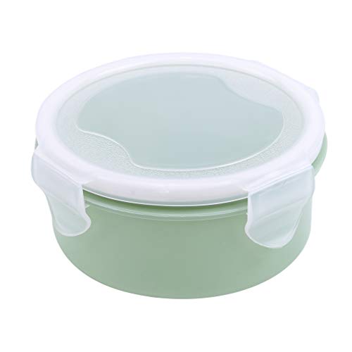 Yunzee Food Storage Container Round Shape Household Refrigerator Storage Box with Lid Meal Prep Lunch Box Kitchen Food Prep Container,Green