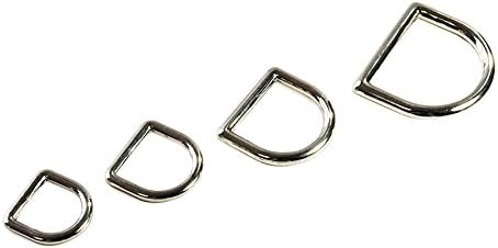 25pcs - 1" Die Cast Square Bottom D-Rings