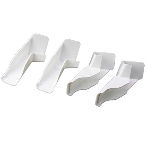 image for X-Haibei 4 Pack RV Rain Gutter Spouts Extensions White, Directs Rainwa