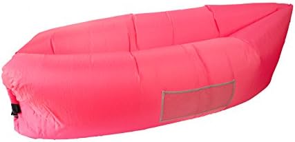 Outdoor Inflatable Sleep Bag Fast Open Lazy Sleeping Bed Air Hangout Camping Beach Sofa Portable Outdoor Lounger (Pink )