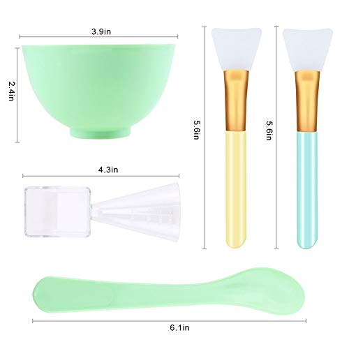 image for Face Mask Mixing Bowl Set, DaskFire 5 in 1 DIY Facemask Mixing Tool Ki
