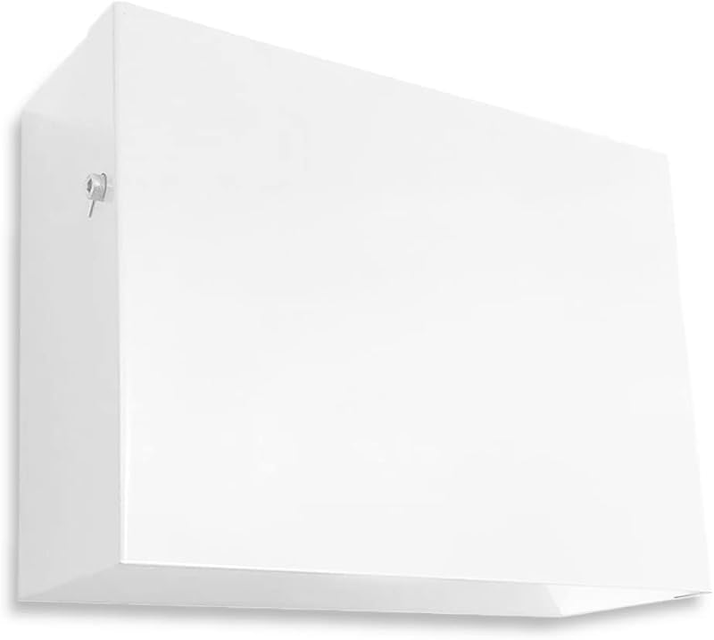Indoor Outdoors White Fuse Box Consumer Unit Cover 380x260x130mm Steel Home