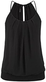 HARRYSTORE New Women Sexy Loose Wrinkled O Neck Cami Tank Plus Size Tops Vest Blouse, Womens Clothes Sale