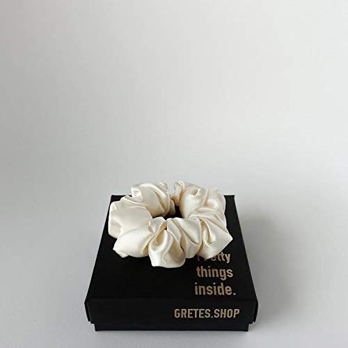 Amazon Com Small White Silk Scrunchies Handmade