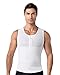 Leo Men's Abs Slimming Body Shaper with Back Support, White, XX-Large