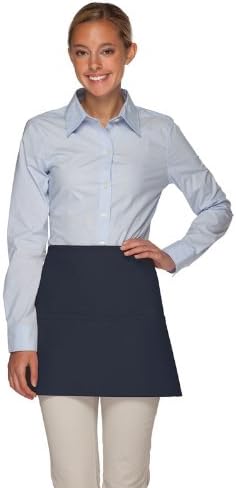 Hickory Ridge 100XL Extra Large Three Pocket Waist Apron, Navy