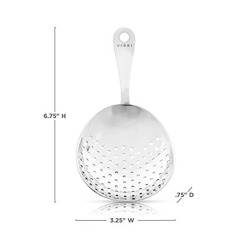 Julep Strainer by Viski Professional Metal Stainless Steel Cocktail