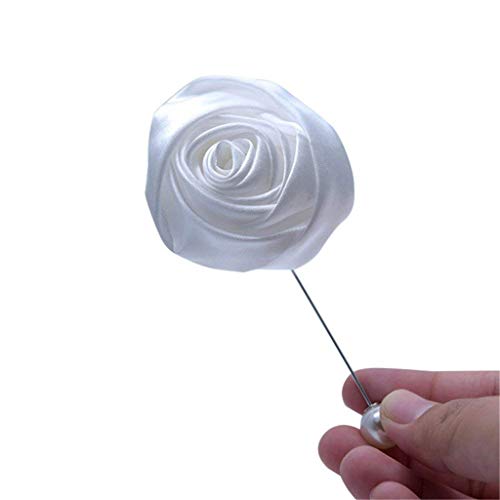 S_SSOY Men's Lapel Pin Bridegroom Brooch Boutonniere Best Man Boutineer Corsage - Thumbnail 2