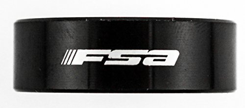 FSA Bag of 10 1"x10mm Headset Spacers Black Alloy with Logo