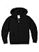 Jerzees Youth Full Zip Hooded Sweatshirt, Black, Large