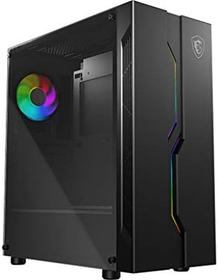 هيكل ألعاب 306-7G08M11-809 MAG VAMPIRIC 010 يمكنه دعم اللوحة الأم ATX،  اللوحة الجانبية من الزجاج المقسى 4 مم، مروحة ARGB 120 مم، مساحة تبريد  محفوظة وUSB 3.1 الجيل 1، أسود: Amazon.ae