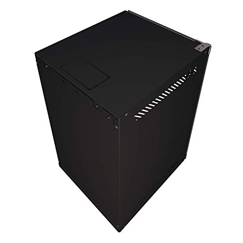 Portable 10" Network Cabinet 9U -Tupavco TP1529- SOHO Floor/Wall Mount Compact Ten Inch Half-Rack -IT Electronics CCTV Media Networking Equipment Server Rackmount Enclosure -Glass Door Secured Lock - Thumbnail 2