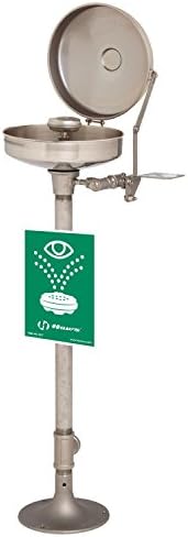 Haws7777 Pedestal-Mounted Eye/Face Wash with Axion MSR Eye/Face Wash Head