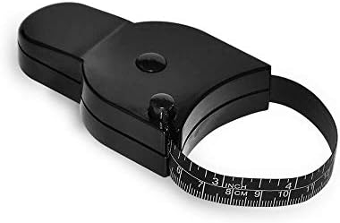 Wintape 80'' 205cm Waist Body Tape Measure with Push Button, Measuring Waist and Arms (Black)