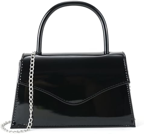 Amazon.com: XingChen Shiny Women Handbag Patent Leather Bowknot