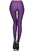 Women's Jeggings Pull On Slimming Cotton Jean Like Leggings (Purple, Small)