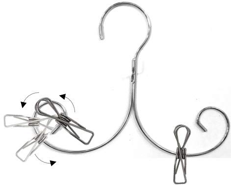 Boottique Non-Slip Cascading Hanger - Curly Hanger for Tank Tops, Lingerie, Swimsuits, Life Jackets and Accessories Hanger Clips (10-Pack)