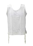 Zion Judaica 100% Cotton Comfortable Quality T-Shirt Tzitzis Garment Certified Kosher Imported from Israel in 7 (M Child) 1 PC White