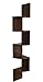 EWEI'S HomeWares 5-Tier Large Corner Wall Mount Shelf, Walnut