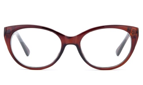 Newbee Fashion - IG Unisex Clear Lens Temple Design Cat Eye Fashion Glasses