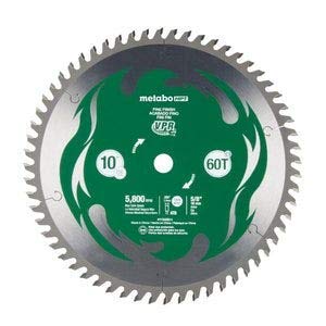 Hitachi 115435 10" 60T Fine Finish VPR Miter Saw Blade