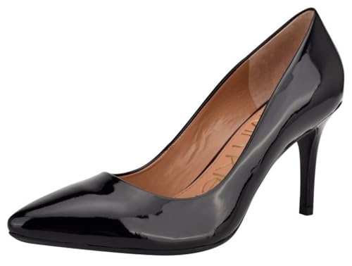 Calvin Klein Women’s Gayle Pump, Black Patent, 7.5