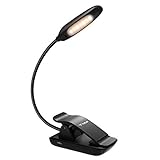 TopElek Book Light, LED Reading Light with 9-Level Warm/Cool White Brightness, 60hours Reading, USB Rechargeable, Eye Protection Lamp with Power Indicator
