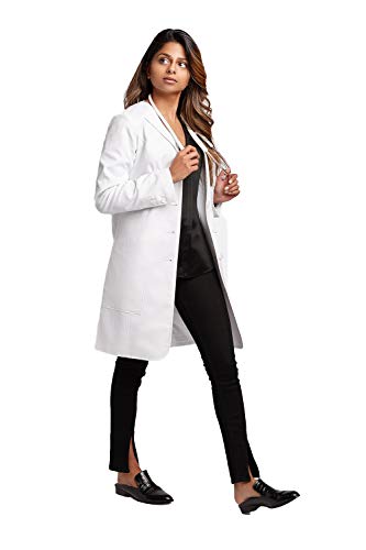 FIGS Women's Aurora Premium Lab Coat, White L - Thumbnail 3