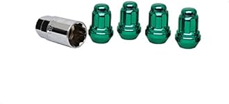 White Knight 40700SGNT Green Wheel Lock, 4 Pack, 12mm x 1.50 Thread