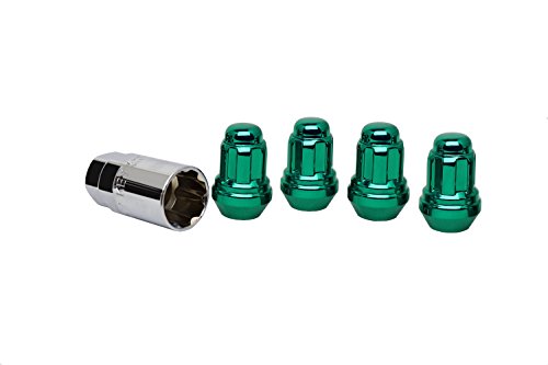 White Knight 40700SGNT Green Wheel Lock, 4 Pack, 12mm x 1.50 Thread