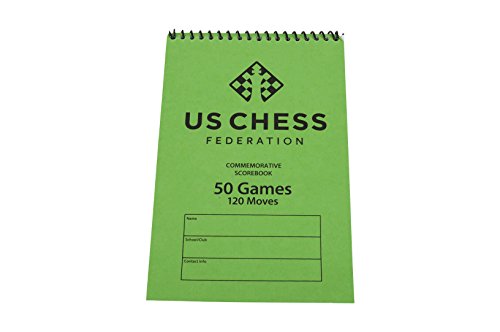 Green - US Chess Federation Commemorative Spiral Chess Score Book (120 Moves/Game) - by US Chess Federation