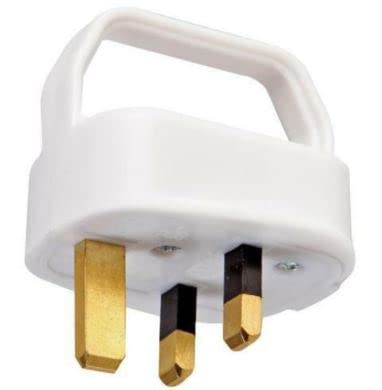 Mr Gadget's Solutions UK Fused 13 Amp White Mains 3 Pin Household Plug socket with Handle