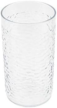 Carlisle FoodService Products 551707 16 oz Capacity, 3" Top Diameter x 5.43" Height, Clear Color, SAN Pebble Optic Tumbler (Case of 24)