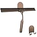 HOME SO 10" Shower Squeegee with Two 3M Adhesive Hooks in Bronze Finish; Effective Rubber Blade Squeegee for Windows, Glass Shower Doors, Car Windshield, Mirrors, Tile Walls, Kitchen Surfaces and More primary