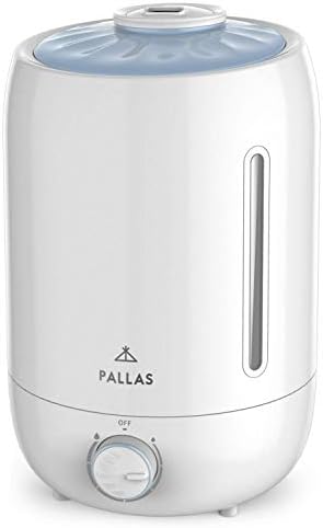 Pallas [2019] Humidifier - 5L Cool Mist Ultrasonic Humidifier for Bedroom, Baby, Home, Vaporizer for Large Room with Adjustable Mist Knob 360 Rotatable Mist Outlet