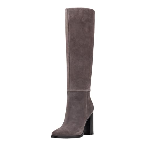 Marc Fisher LTD Women's Lannie Boot, Grey Suede 030, 6.5