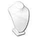 White Faux Leather Jewelry Necklace Display Stand Bust ~ 7 1/2