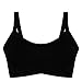 MIXMAX Women Strappy Crop Tank Tops Bustier Cutout Padded Bra Cami (Black1)