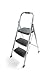 Rubbermaid RM-3W Folding 3-Step Steel Frame Stool with Hand Grip and Plastic Steps, 200-Pound Capacity, Silver Finish primary