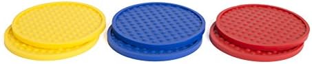 Flagpi Silicone Coasters for Drinks (Set of 6) - Coasters for all Beverages, Beer, Wine Glasses, Tea Cups, Coffee Mugs and Bar Cocktails with your Country's Colors (Colombia)