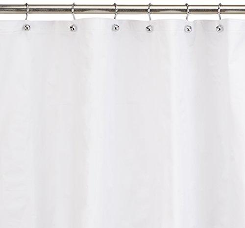 Kenney Lightweight PEVA Shower Curtain Liner, White