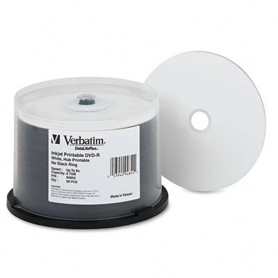 Datalife Plus DVD-R Discs, 4.7GB, 8x, Spindle, White, 50/Pack