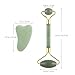 Rosenice Aventurine Gua Sha Scraping Massage Tools, Facial Jade Roller Set Natural Stone Guasha Board for SPA Acupuncture Therapy Trigger Point Treatment