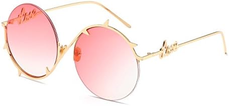 CVOO New Round Sunglasses Women Personality Thorns Frame Glass Eyewear For Female Metal Frame Mirror Shades